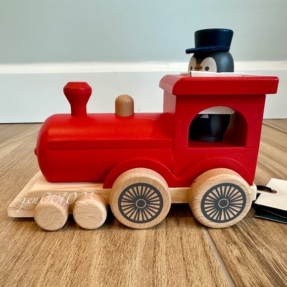 2pc Toy Train with Penguin Conductor Peg Pal - Hearth & Hand Magnolia - Picture 5 of 11